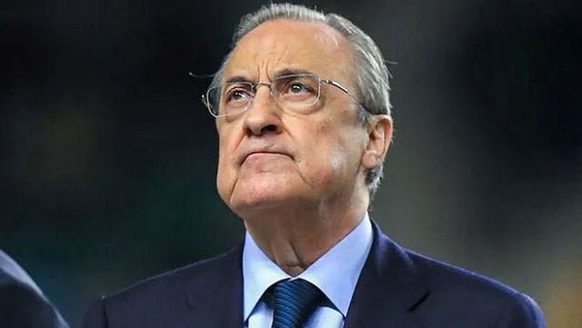 Real Madrid's President Florentino Perez