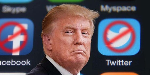 Trump, Twitter, facebook