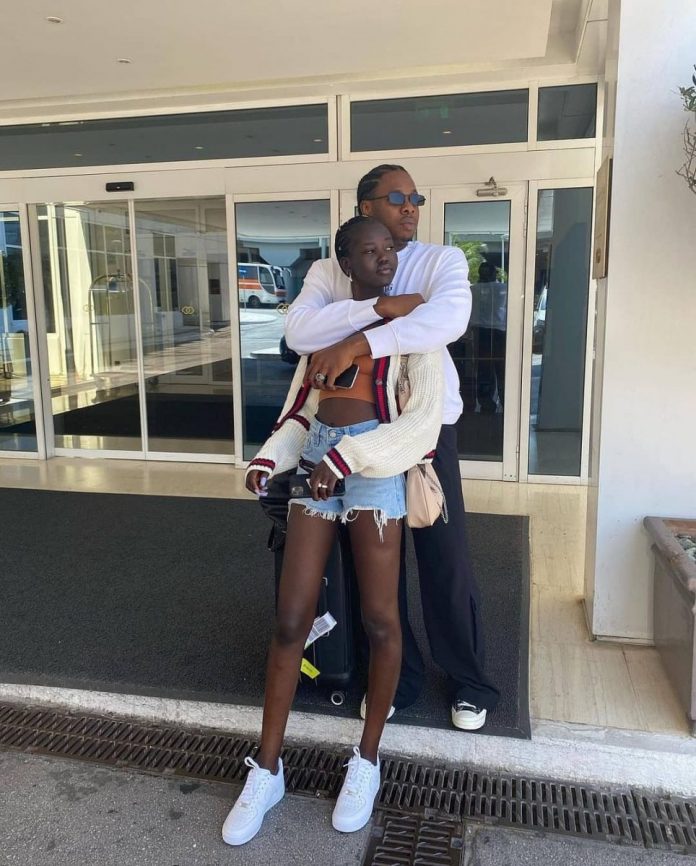 Runtown and his model girlfriend, Adut Akech