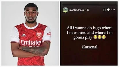 Arsenal's Maitland-Niles Takes Frustration To Instagram Arsenal's Maitland-Niles Takes Frustration To Instagram