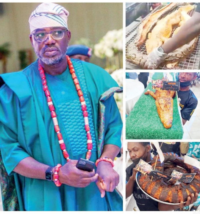 Bisoye Fagade Feeds Party Guests With Reptiles