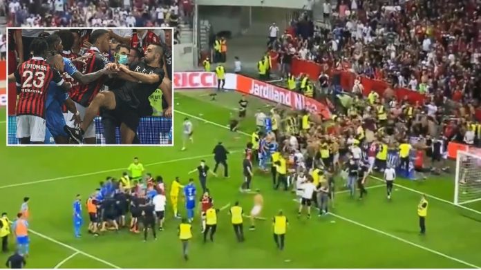 Fans Invade Pitch At Nice Vs Montpellier’s 3-0 Fans Invade Pitch At Nice Vs Montpellier’s 3-0