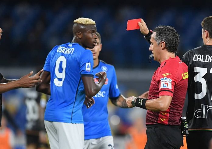 Osimhen bags red as 10-man Napoli beat Venezia