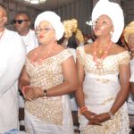 Photos: Memorial For Chief Solomon Sunny Chukwuma R-L Kingsley & Rita Obiora, Priscillia & Justice Ize-Iyamu & Kate Chuwkwuma, wife of the deceased.