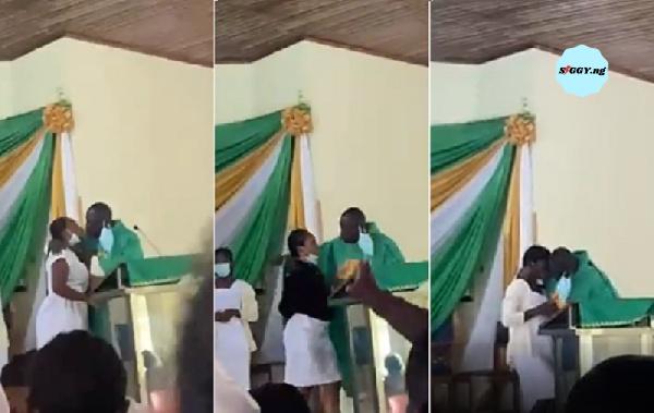 Ghana Priest Kissing 3 College Girls