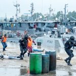 Photos: Aiteo Fights Crude Theft: Donates Landmark Maritime Security Assets & Technology to Nigerian Navy Special OPS team rescue abductees during the drill.