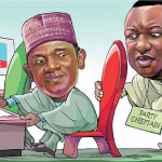 Storm in APC: Chieftains  Divided Over Buni’s Removal As Chairman Buni/kenyamo Caricature