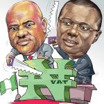 VAT War Sparks Restructuring, Fiscal Federalism Wike - Sanwo-Olu Cariccature