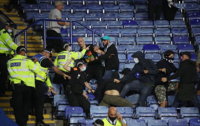 Napoli, Leicester Fans Clash