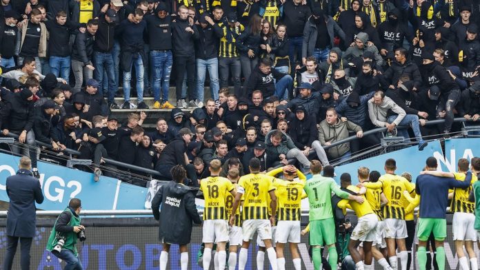 Vitesse Stand Collapse As Fans Celebrate Vitesse Stand Collapse As Fans Celebrate