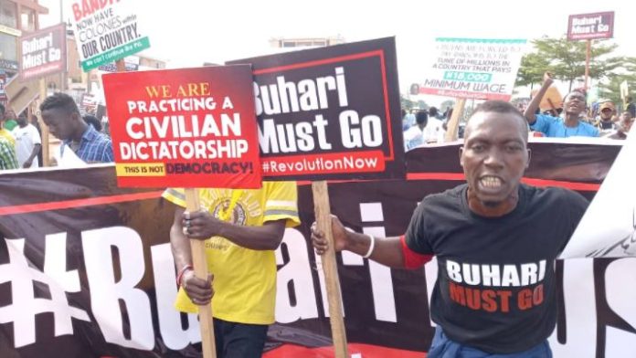 Buhari must go protesters Buhari must go protesters