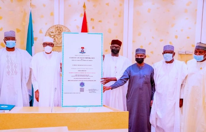 Buhari Receives Certificate Of Incorporation For NNPC