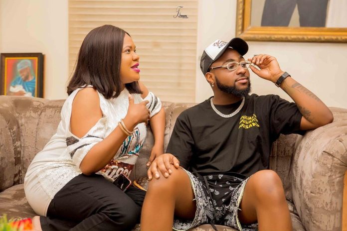 Davido and Toyin abraham Davido and Toyin abraham