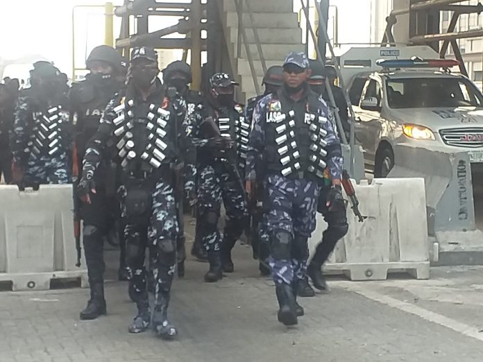 Security Personnel At Lekki Tollgate 