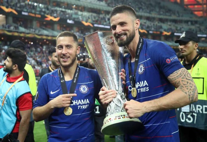 Olivier Giroud And Eden Hazard