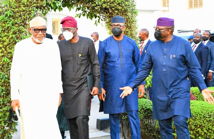South-West governors hosted in Lagos by Governor Babajide Olusola Sanwo-Olu