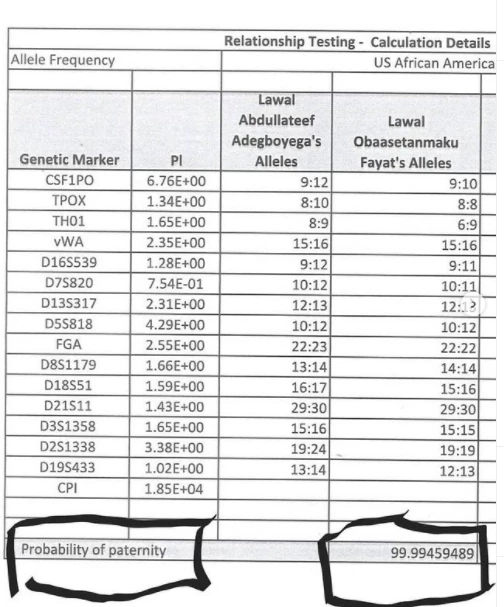 Lizzy Anjorin Paternity test report - THEWILL NEWS MEDIA Lizzy Anjorin Paternity test report