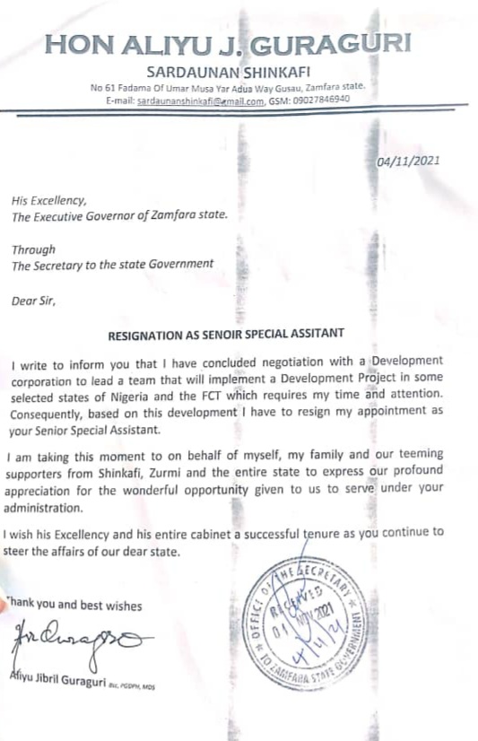 Resignation notice - THEWILL NEWS MEDIA Resignation notice