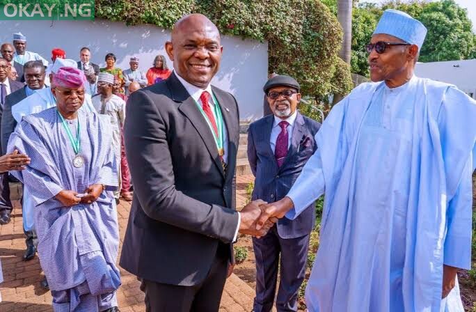 Buhari-Tony-Elumelu-Okay-ng Elumelu & Buhari