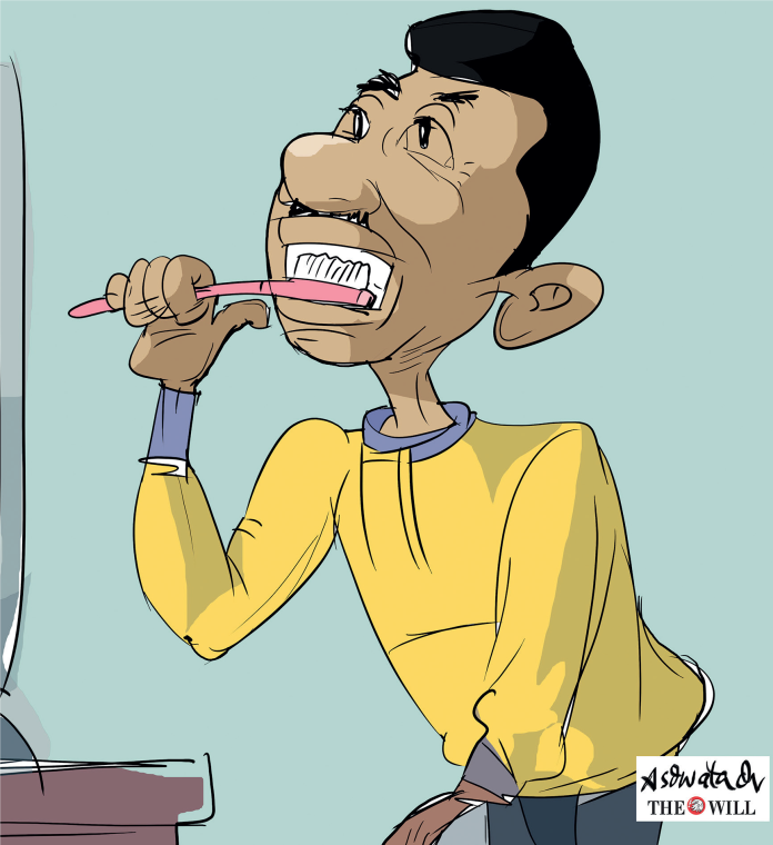 Mouth odour caricature Mouth odour caricature