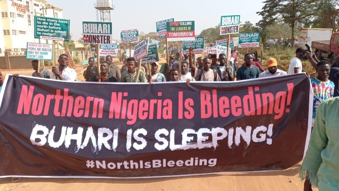 BUHARI SLEEPING #NorthIsBleeding Protesters