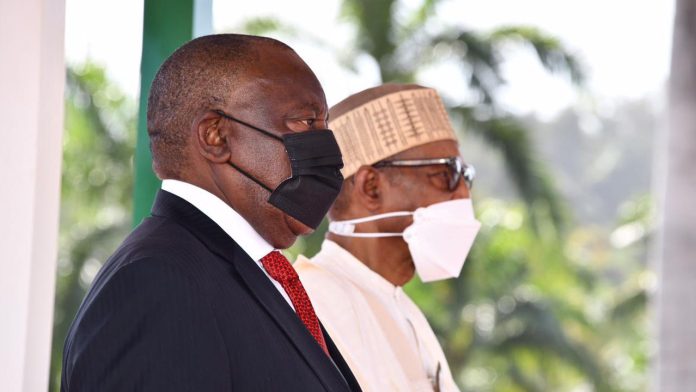 Buhari hosts South Africa's President, Ramaphosa at Aso Villa