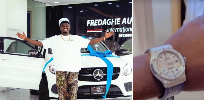 Comedian Nasty Blaq, Buys Diamond Watch Few Days After Unveiling New Mercedes-Benz Comedian Nasty Blaq, Buys Diamond Watch Few Days After Unveiling New Mercedes-Benz