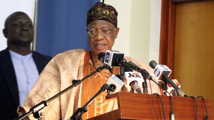 The Minister of Information and Culture, Alhaji Lai Mohammed