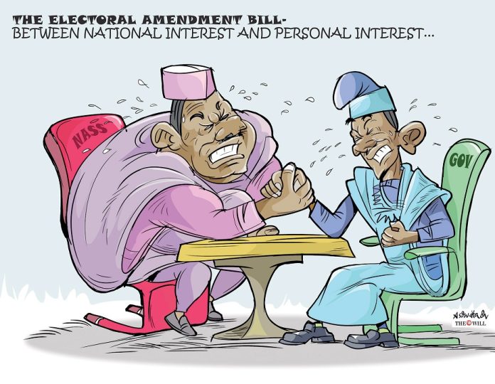 National Interest and Peronal interest carricature