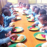 FG’s Faltering School Feeding Programme in Cross River  School kids eating