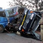 2 Die In Ogun Truck To Truck Collision Accident scene