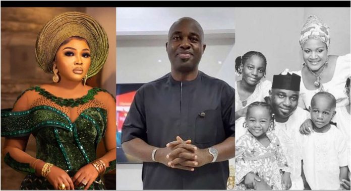Mercy Aigbe and Kazim Adeoti & his family Mercy Aigbe and Kazim Adeoti & his family
