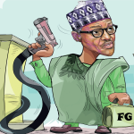 Oil Subsidy Dilemma: Politics, Cost of Indecision buhari/fuel subsidy caricature