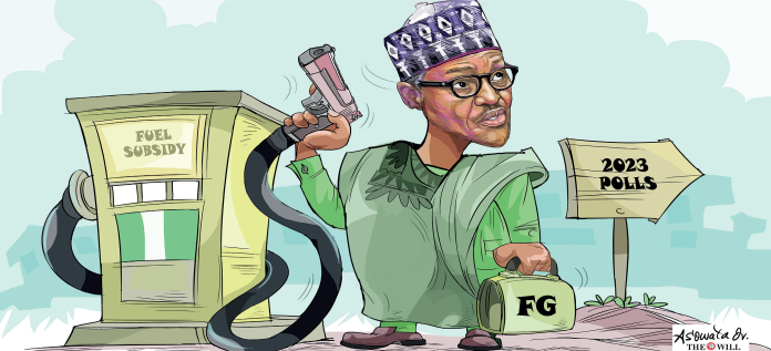 buhari/fuel subsidy caricature