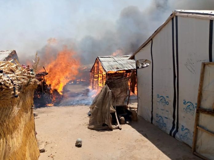 IDP Camp fire