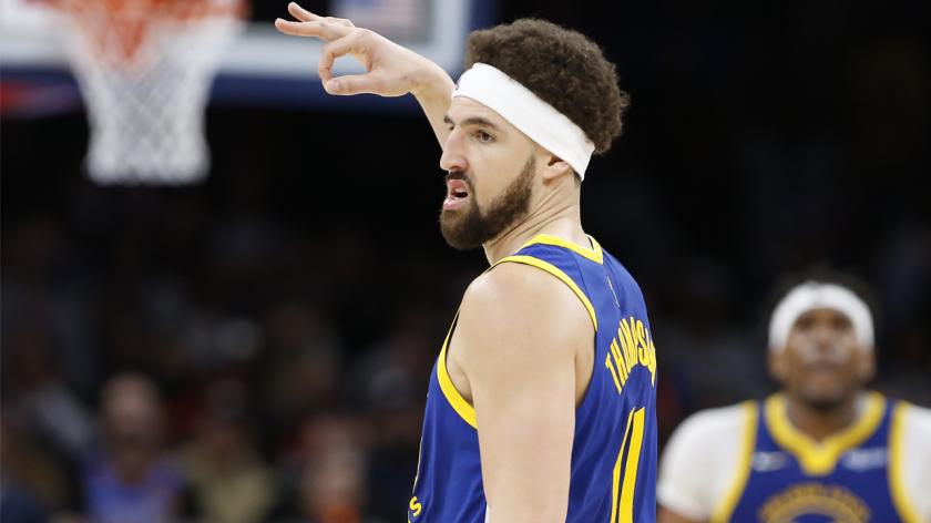 Klay-Celebrating-OKC-USATSI-17637519 - THEWILL NEWS MEDIA Klay Thompson