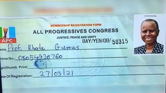 Prof. Rhoda Gumus APC membership card