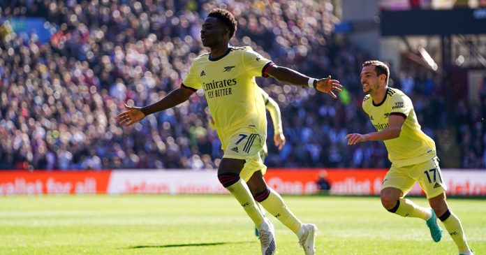 Bukayo-Saka-Arsenal-Villa Arsenal
