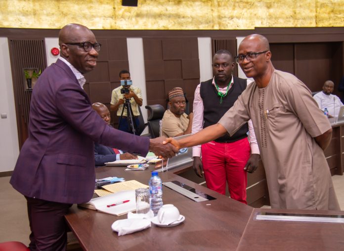 Edo State Governor, Mr Godwin Obaseki, Dr Bartholomew Brai Edo State Governor, Mr Godwin Obaseki, Dr Bartholomew Brai