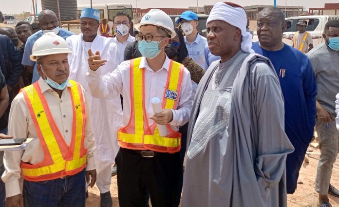 Amaechi at University Site in Daura Amaechi at University Site in Daura