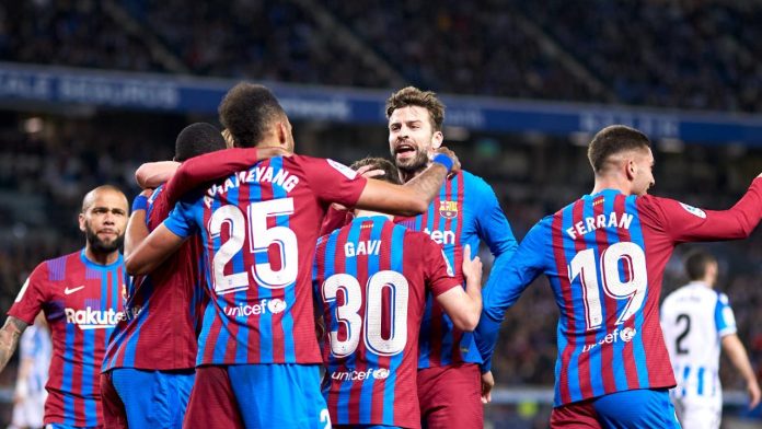 Aubameyang’s Lone Goal Against Sociedad Reinstalls Barca In Second Place Aubameyang
