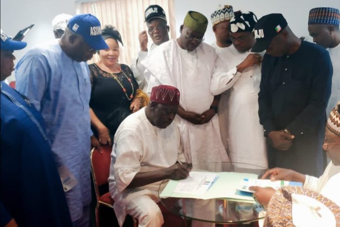 Sacked SGF Babachir Lawal Picks Up N100m APC Presidential Forms For Tinubu