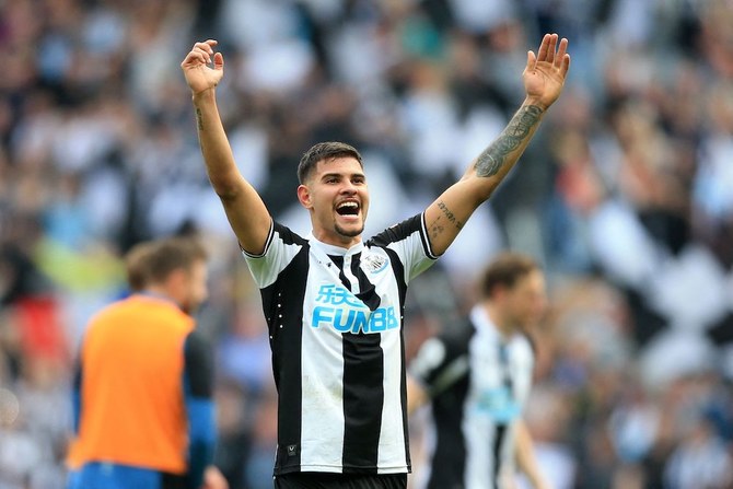 Late Guimaraes Winner Against Leicester Secures Newcastle EPL Status Late Guimaraes Winner Against Leicester Secures Newcastle EPL Status
