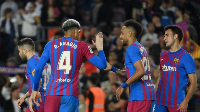 Aubameyang Brace Helps Barca Beat Celta Vigo 3-1