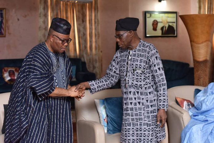 Senator Godswill Akpabio with Chief Olusegun Obasanjo