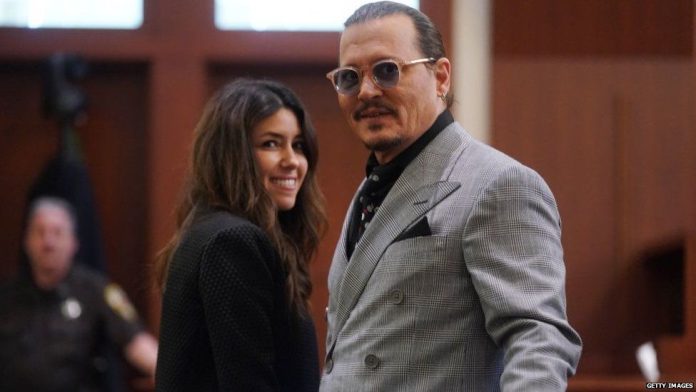 Camille Vasquez & Johnny Depp Camille Vasquez & Johnny Depp
