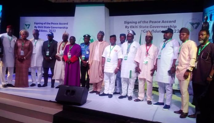 Ekiti Guber Candidates Sign Peace Pact Ekiti Guber Candidates Sign Peace Pact