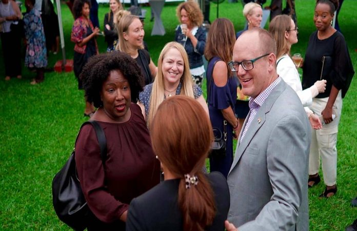 U.S. Consul General Will Stevens interacting with guests at the African Creative Market reception held in Lagos on Monday, August 29, 2022. U.S. Consul General Will Stevens interacting with guests at the African Creative Market reception held in Lagos on Monday, August 29, 2022.