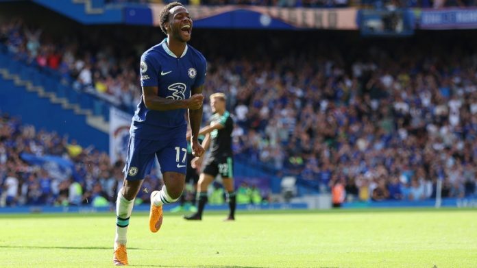 Leicester Lose 2-1 To 10-Man Chelsea As Sterling Opens Account With Brace Leicester Lose 2-1 To 10-Man Chelsea As Sterling Opens Account With Brace