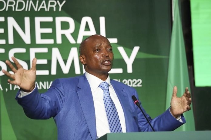 Patrice Motsepe, the president of the Confederation of African Football CAF